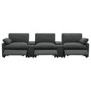 Collins  Power Reclining Home Theater Seating Dark Grey