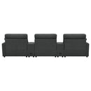 Collins  Power Reclining Home Theater Seating Dark Grey