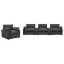 Collins  Power Reclining Home Theater Seating Dark Grey