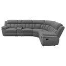 Bahrain  Modular Power Reclining Sectional Charcoal