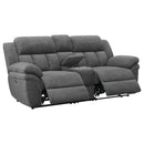 Bahrain Upholstered Motion Loveseat Charcoal