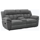 Bahrain Upholstered Motion Loveseat Charcoal