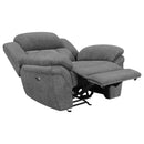 Bahrain Upholstered Glider Recliner Charcoal