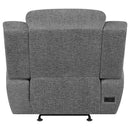Bahrain Upholstered Glider Recliner Charcoal