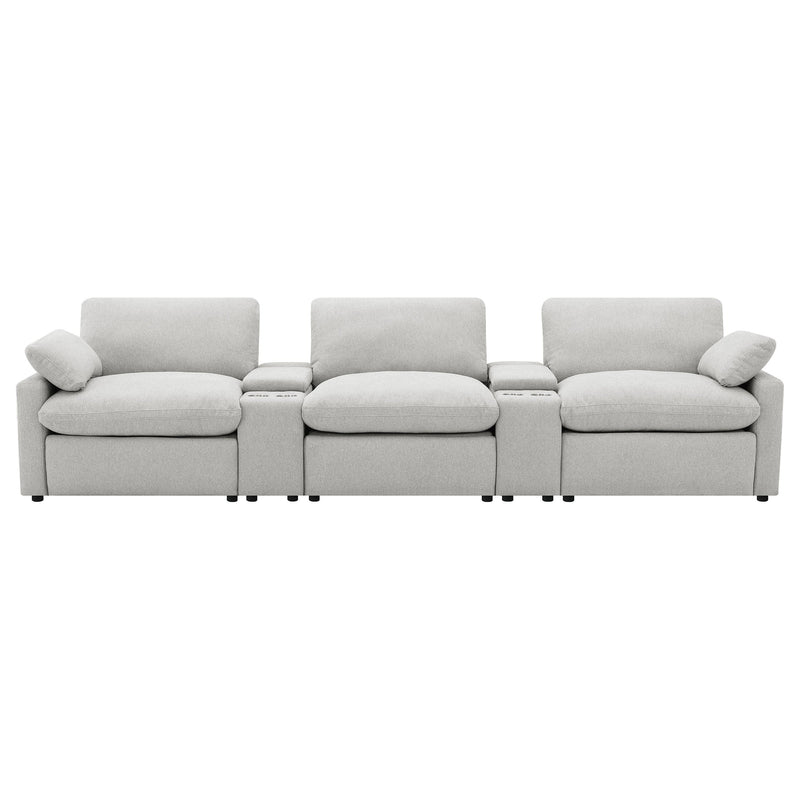 Collins  Power Reclining Home Theater Seating Dark Grey