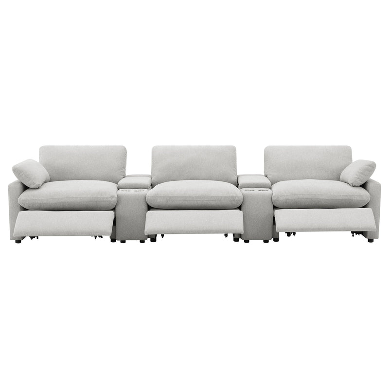 Collins  Power Reclining Home Theater Seating Dark Grey