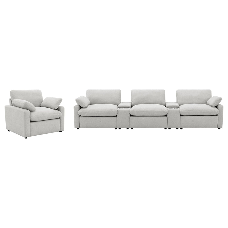 Collins  Power Reclining Home Theater Seating Dark Grey