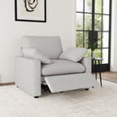 Collins Upholstered Power Recliner Chair Dark Grey
