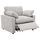 Collins Upholstered Power Recliner Chair Dark Grey