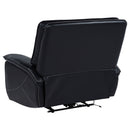 Hewitt Leather Upholstered Dual Power Recliner Chair Black