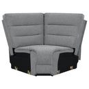 David Upholstered Reclining Sectional Sofa Smoke