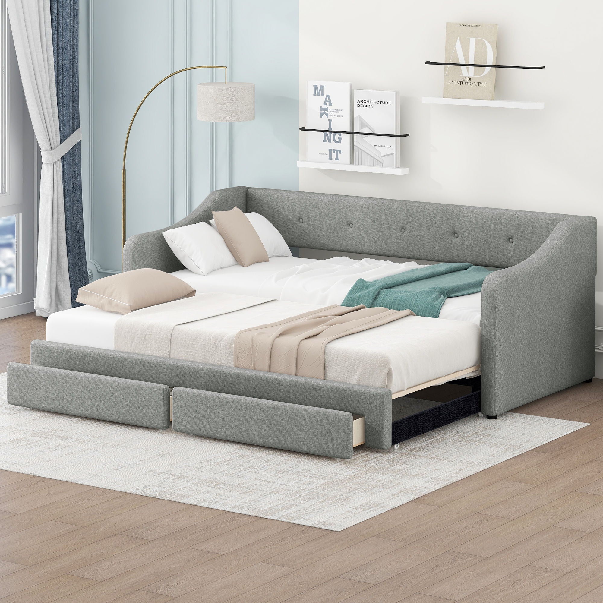 Upholstered Daybed With 2 Drawers