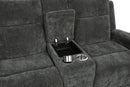 Kennett Chenille Power Reclining Sofa Set Dark Grey