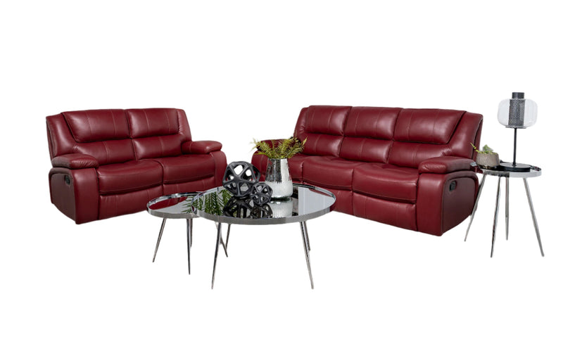Camila  Upholstered Motion Reclining Sofa Set Black