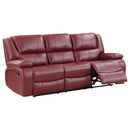 Camila  Upholstered Motion Reclining Sofa Set Black