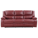 Camila Upholstered Motion Reclining Sofa Black