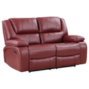 Camila Upholstered Motion Reclining Loveseat Black