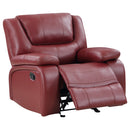 Camila Upholstered Glider Recliner Chair Black