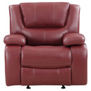 Camila Upholstered Glider Recliner Chair Black
