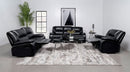 Camila  Upholstered Motion Reclining Sofa Set Black