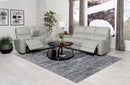Greenfield  Power Reclining Sofa Set Dove Grey