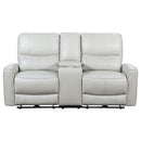 Greenfield Upholstered Power Reclining Loveseat Dove Grey