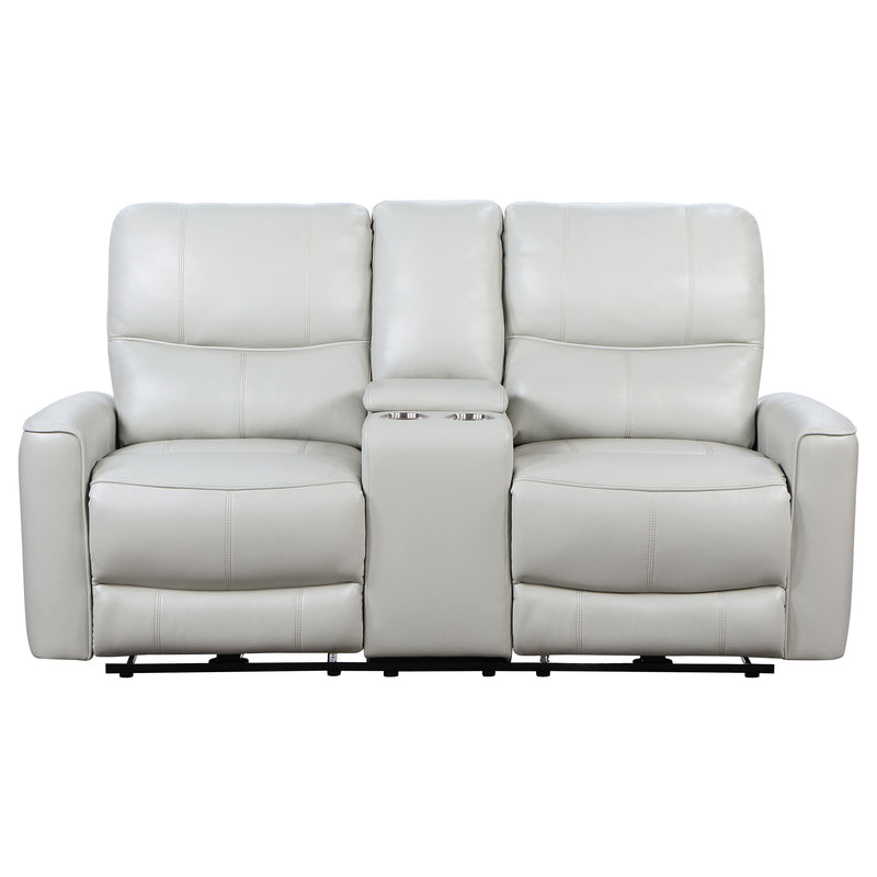Greenfield Upholstered Power Reclining Loveseat Dove Grey