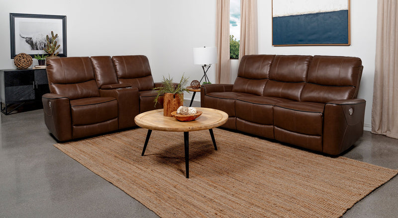 Greenfield  Power Reclining Sofa Set Dove Grey
