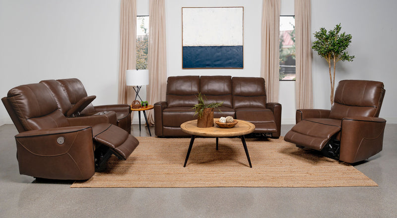 Greenfield  Power Reclining Sofa Set Dove Grey