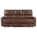 Greenfield Upholstered Power Reclining Sofa Dove Grey