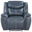 Sloane Upholstered Padded Arm Recliner Chair Blue