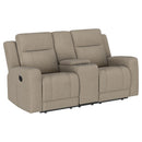 Brentwood  Upholstered Reclining Sofa Set Charcoal
