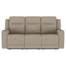 Brentwood Upholstered Motion Reclining Sofa Dark Charcoal