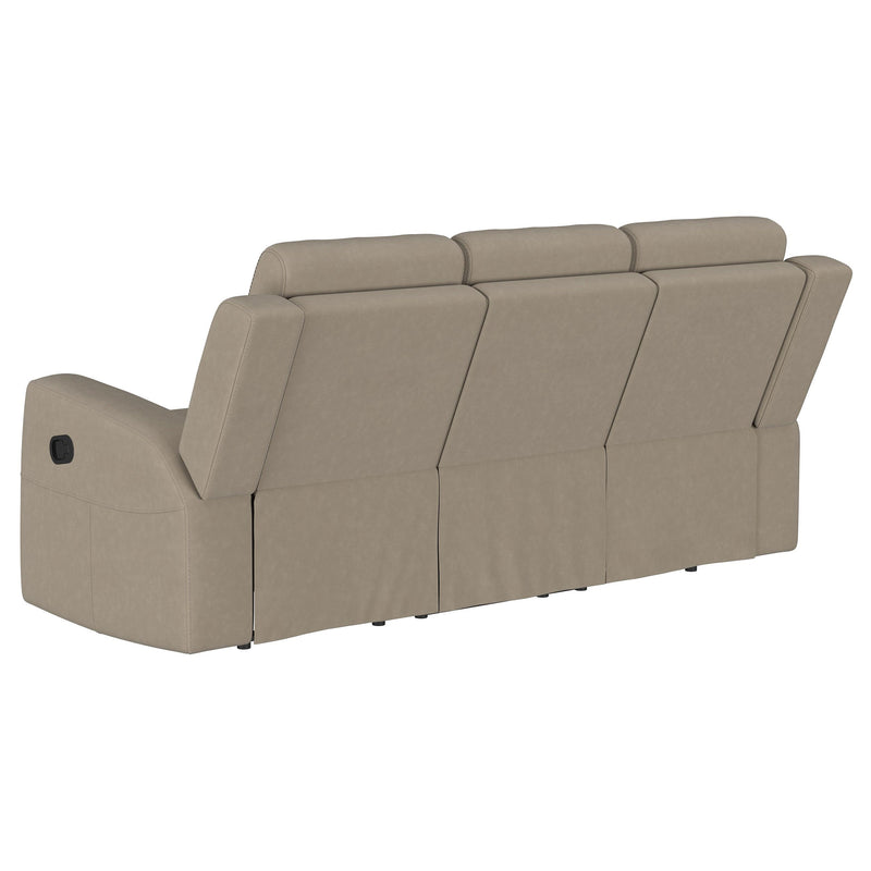 Brentwood Upholstered Motion Reclining Sofa Dark Charcoal