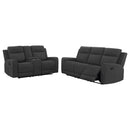 Brentwood  Upholstered Reclining Sofa Set Charcoal