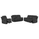Brentwood  Upholstered Reclining Sofa Set Charcoal