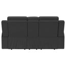 Brentwood Upholstered Motion Reclining Loveseat Taupe