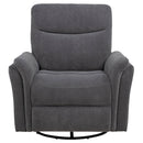 Adler Upholstered Power Swivel Glider Recliner