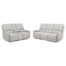 Sylmar Chenille Power Reclining Sofa Set Dove Grey