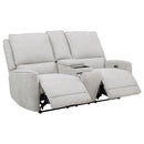 Sylmar Chenille Power Reclining Sofa Set Dove Grey