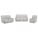 Sylmar Chenille Power Reclining Sofa Set Dove Grey