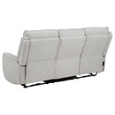 Sylmar Chenille Upholstered Power Reclining Sofa Dove Grey