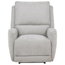 Sylmar Chenille Upholstered Power Recliner Dove Grey