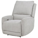 Sylmar Chenille Upholstered Power Recliner Dove Grey