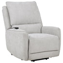 Sylmar Chenille Upholstered Dual Power Lift Recliner Grey