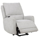 Sylmar Chenille Upholstered Dual Power Lift Recliner Grey