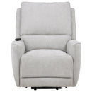 Sylmar Chenille Upholstered Dual Power Lift Recliner Grey