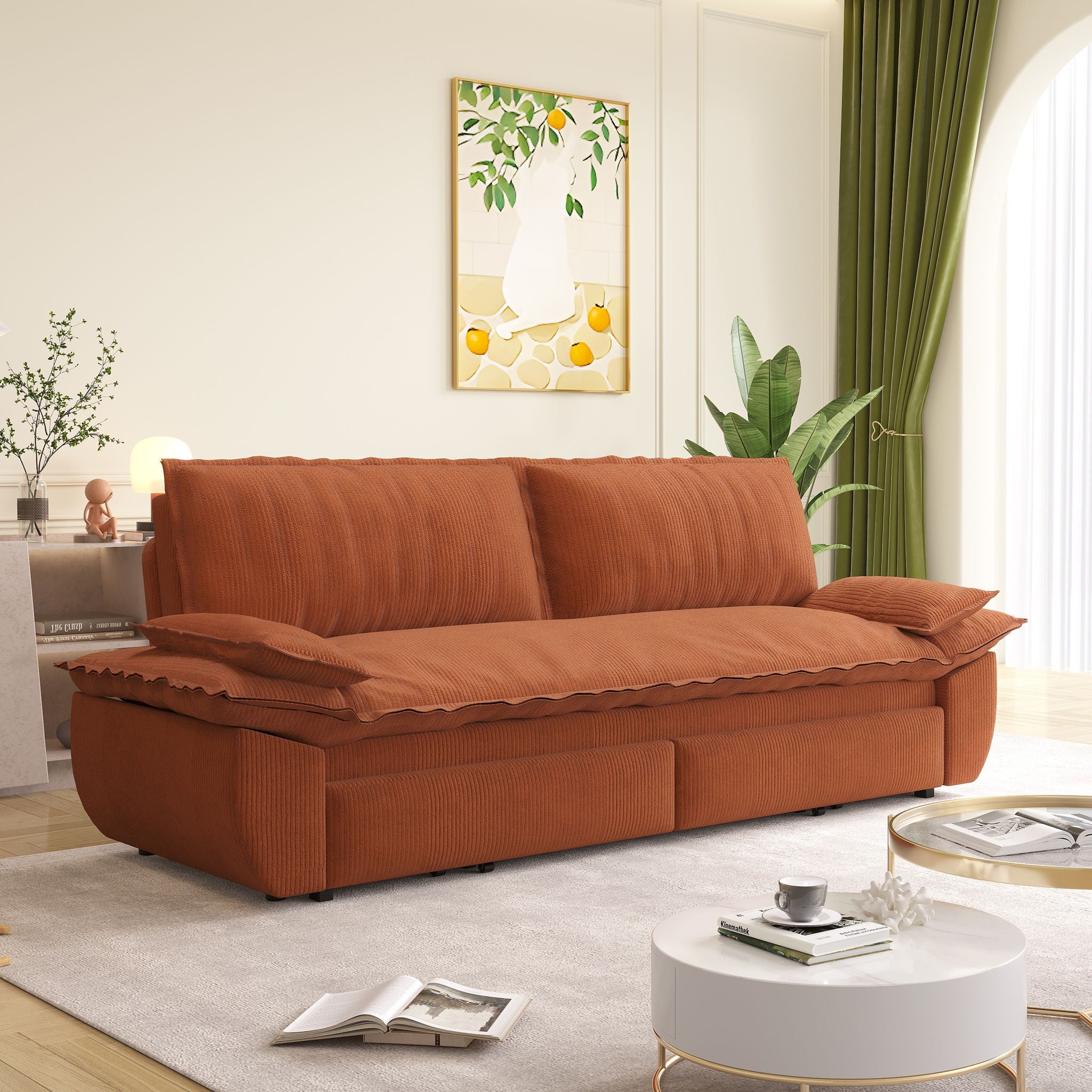Queen Pull Out Bed, 3 In 1 Convertible Sleeper Sofa