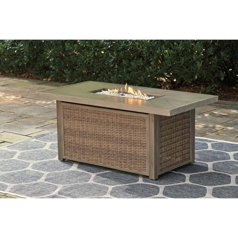 Signature Design by Ashley Beachcroft P791-773 Rectangular Fire Pit Table IMAGE 8