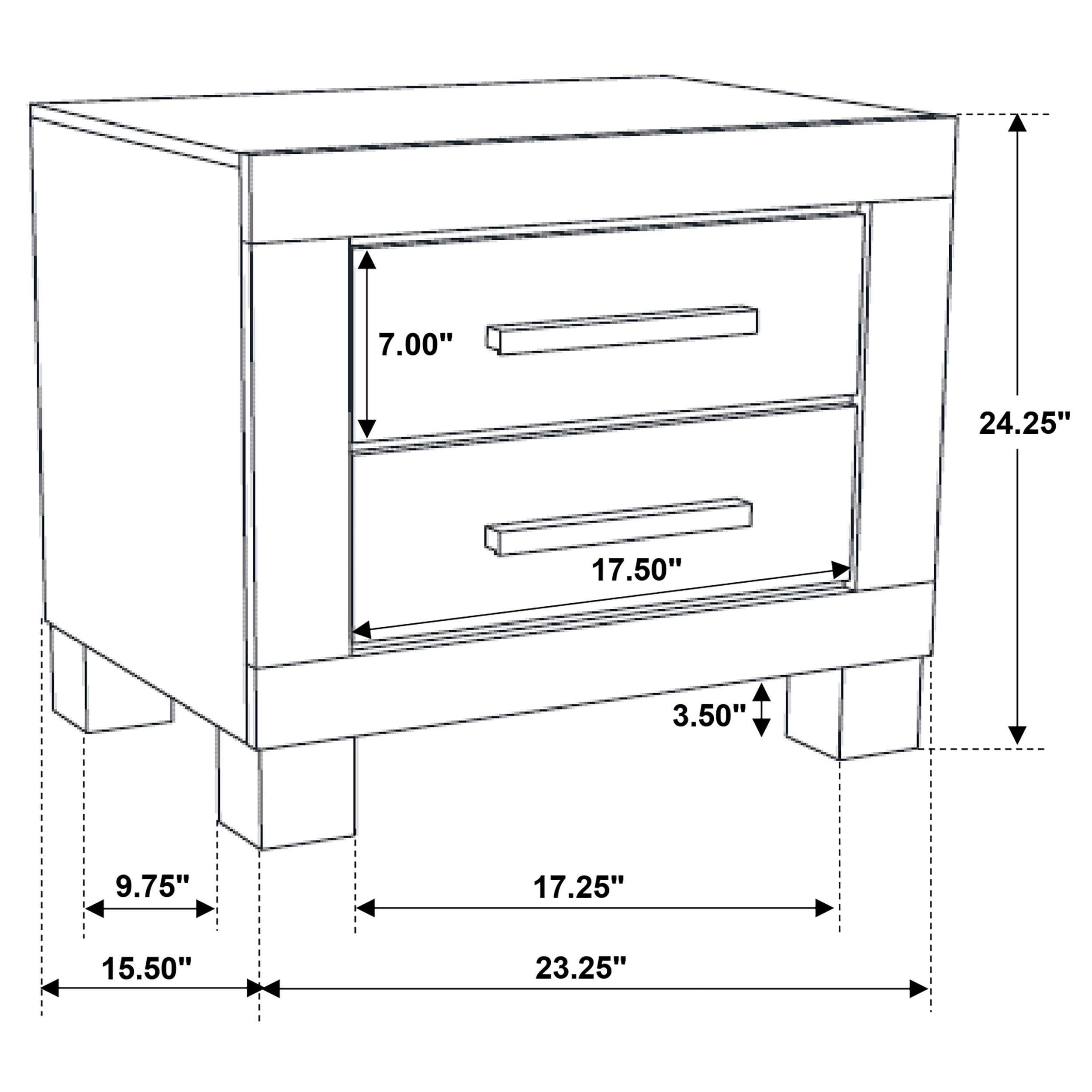 Diamond Modern Furniture COA Woodmont 2-Drawer Nightstand 222632 IMAGE 10